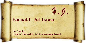 Harmati Julianna névjegykártya